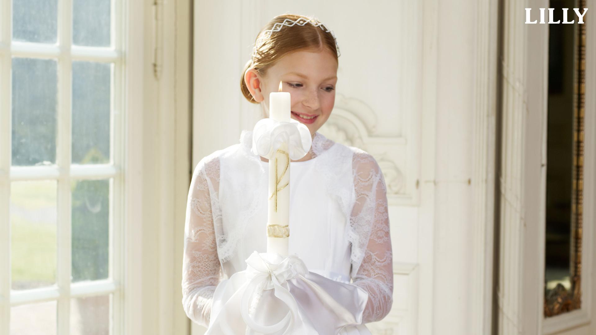 Kerzenrock und Tropfenfänger für die Kommunion